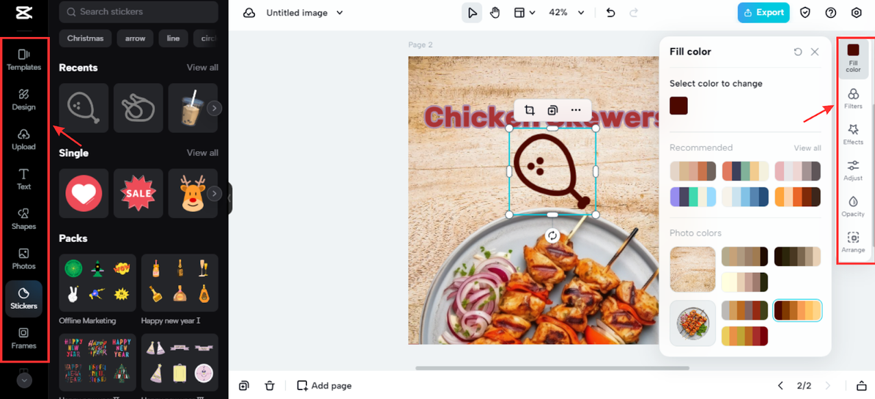 Editing features at CapCut for Business