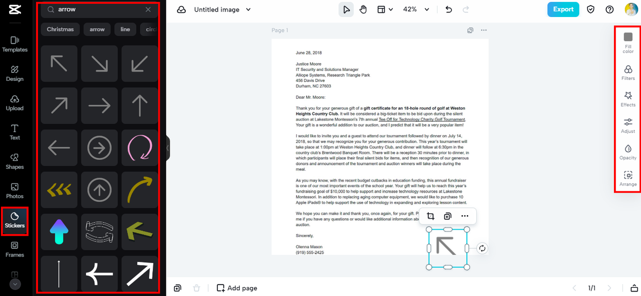 add shapes and stickers