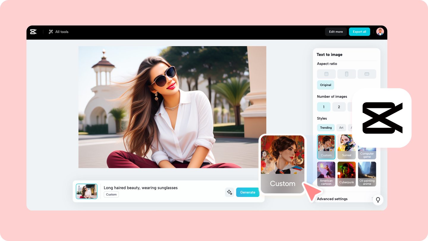 Вільний текст до генераторів зображень