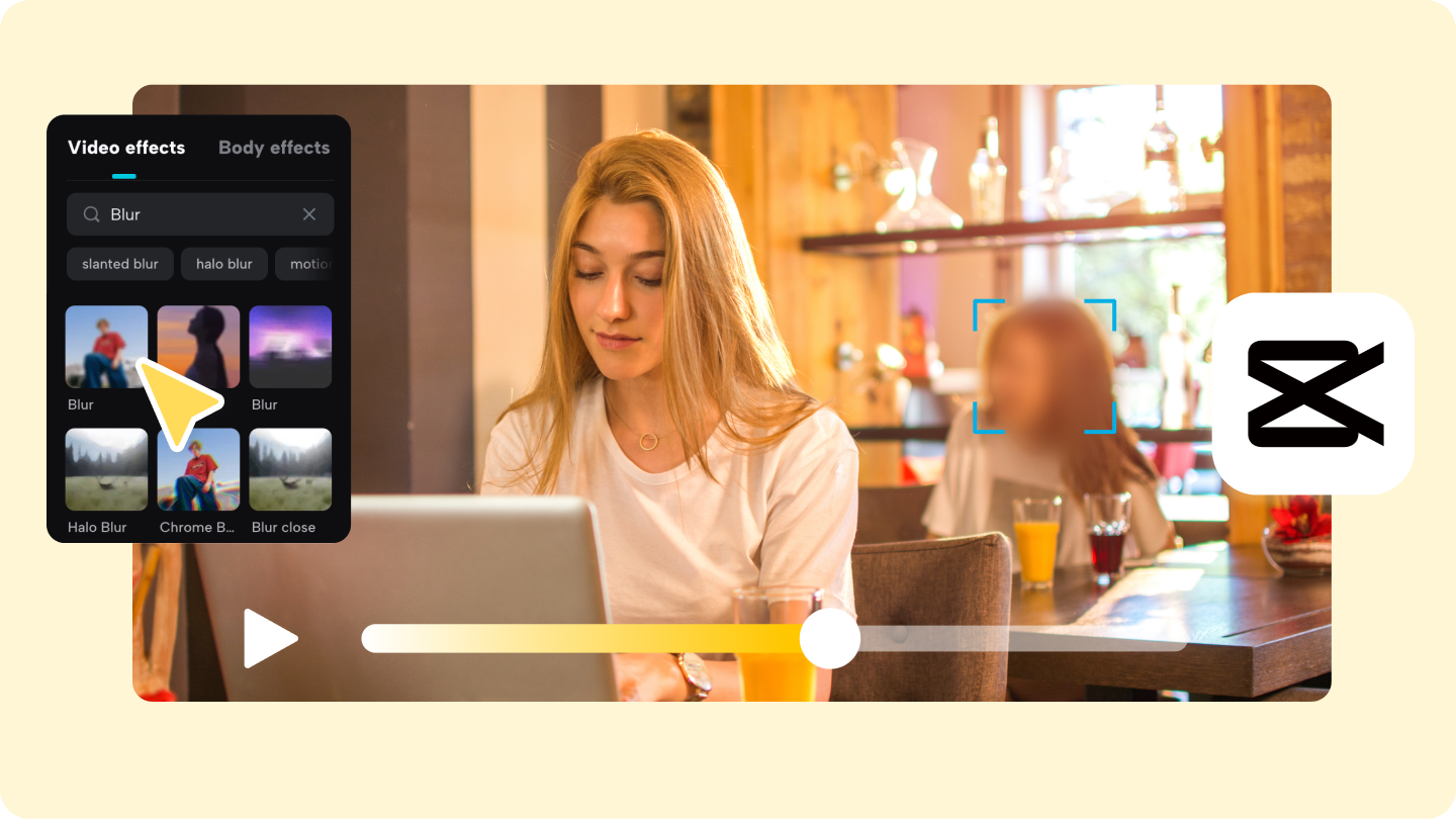 Aplicación de vídeo borroso