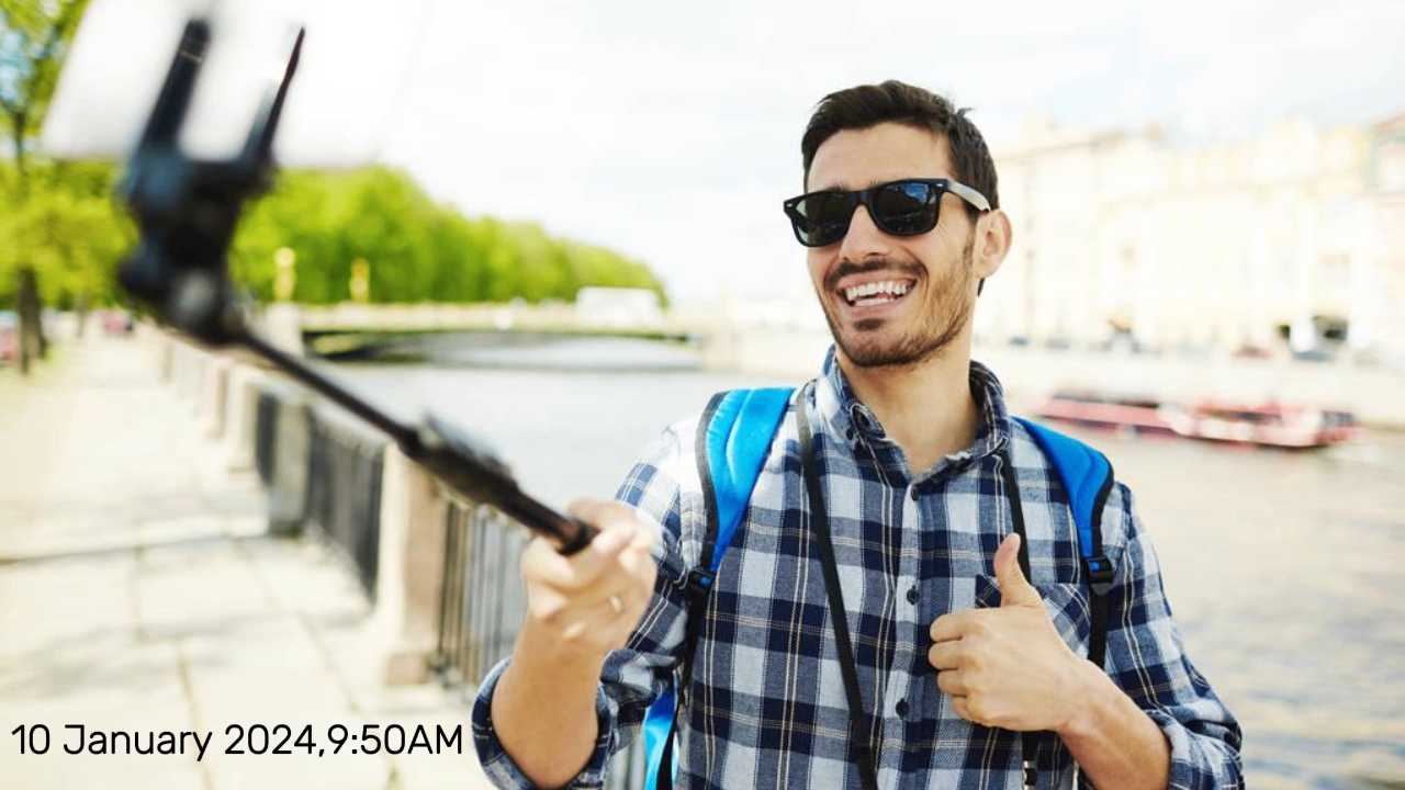 Add timestamp to a travel photo