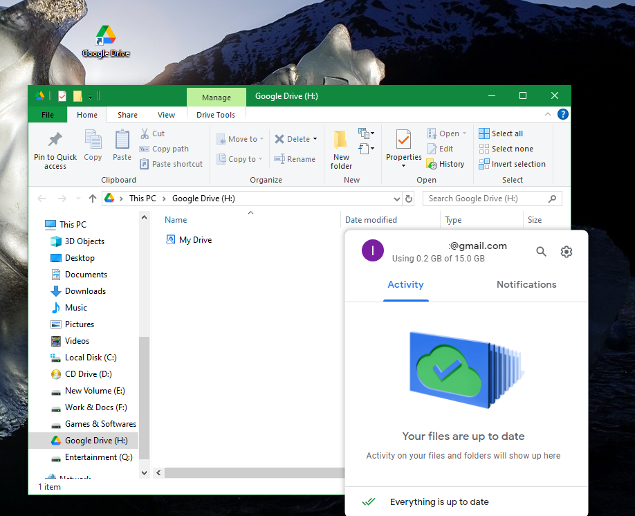 the Google Drive app for desktop
