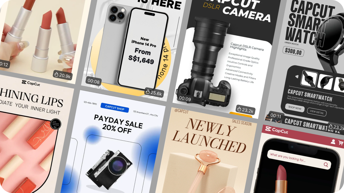 CapCut marketing templates for Shopify