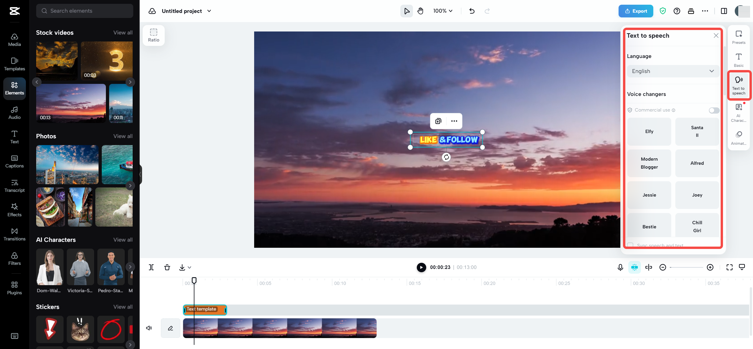 The one-stop free text-to-speech synthesizer: CapCut online video editor