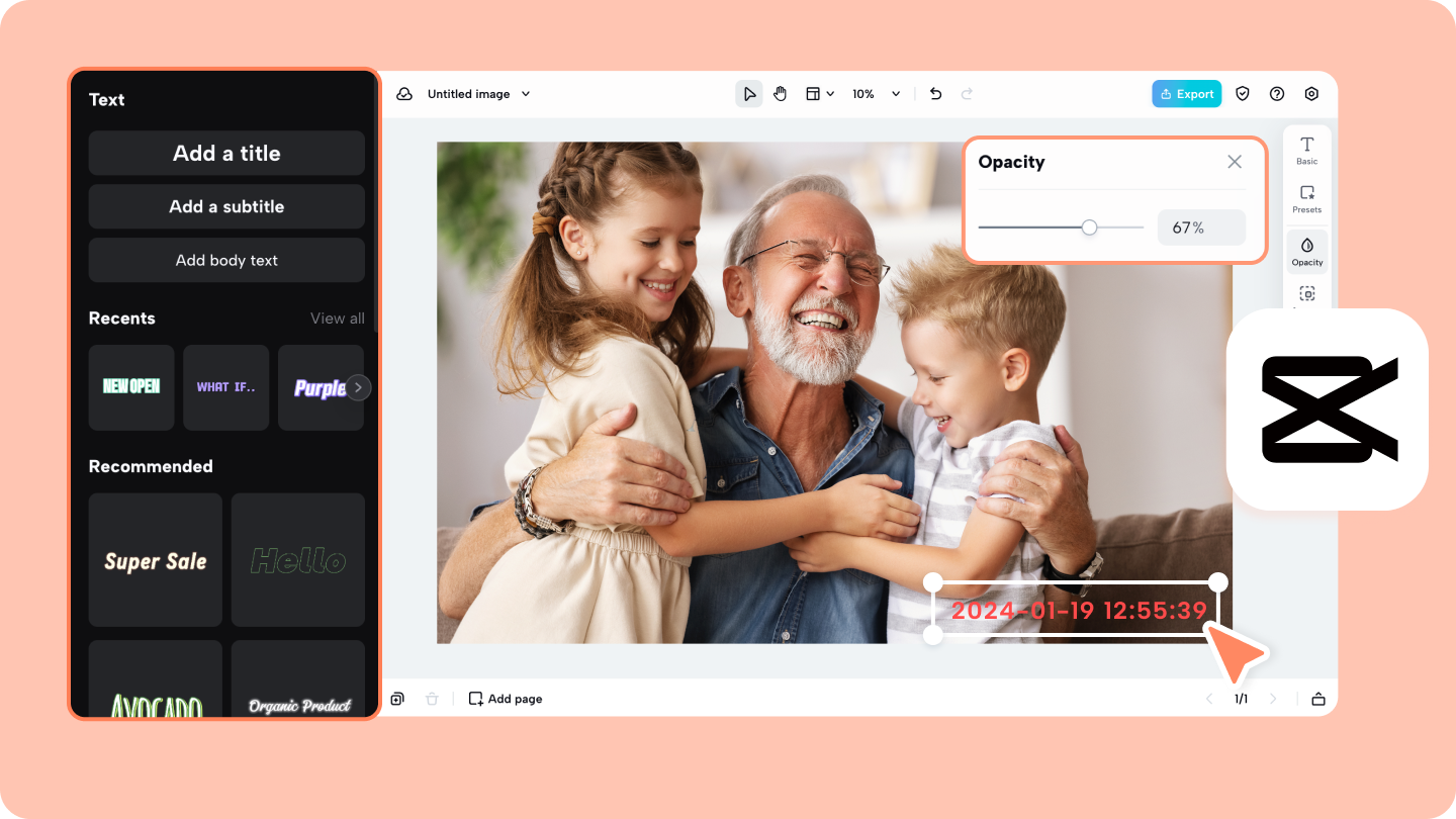 how to add timestamp to photos already taken 