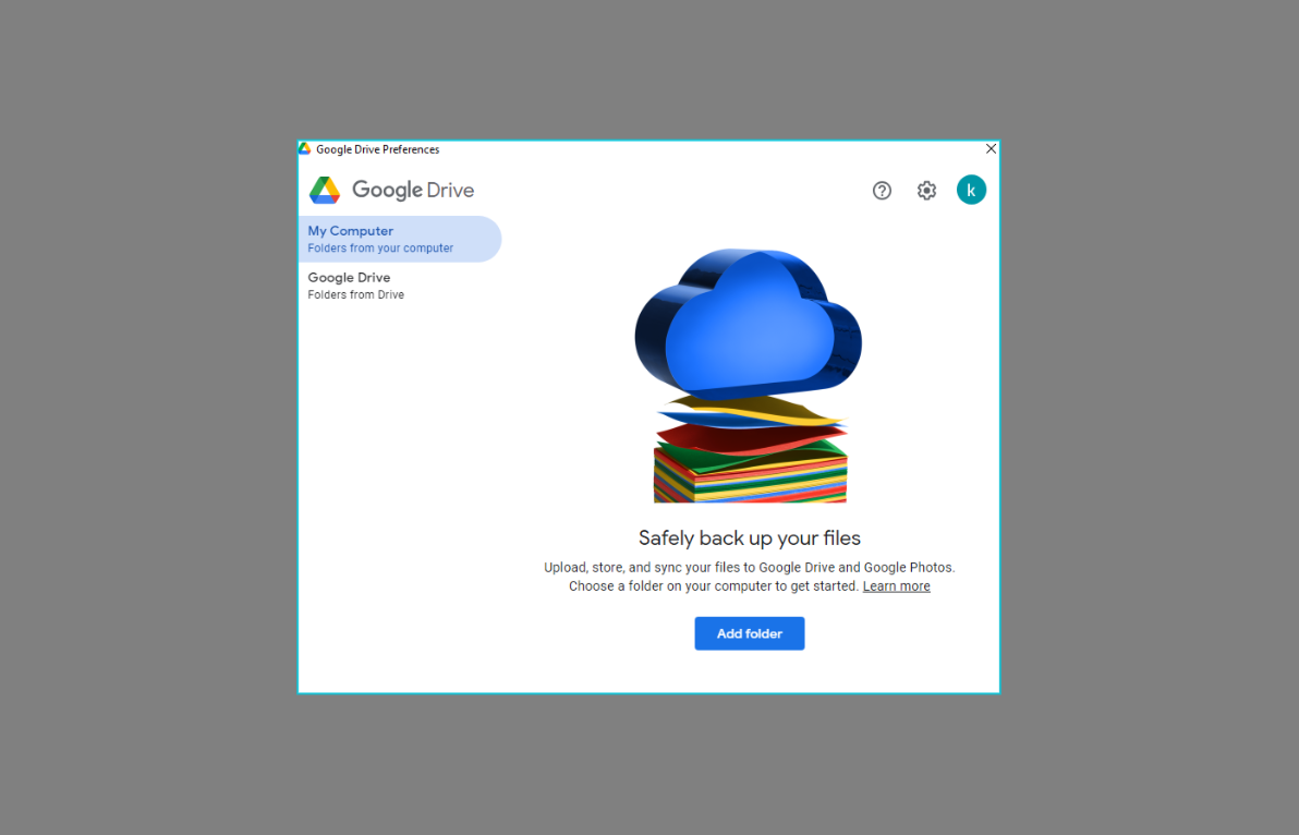 back up files on Google Drive for desktop