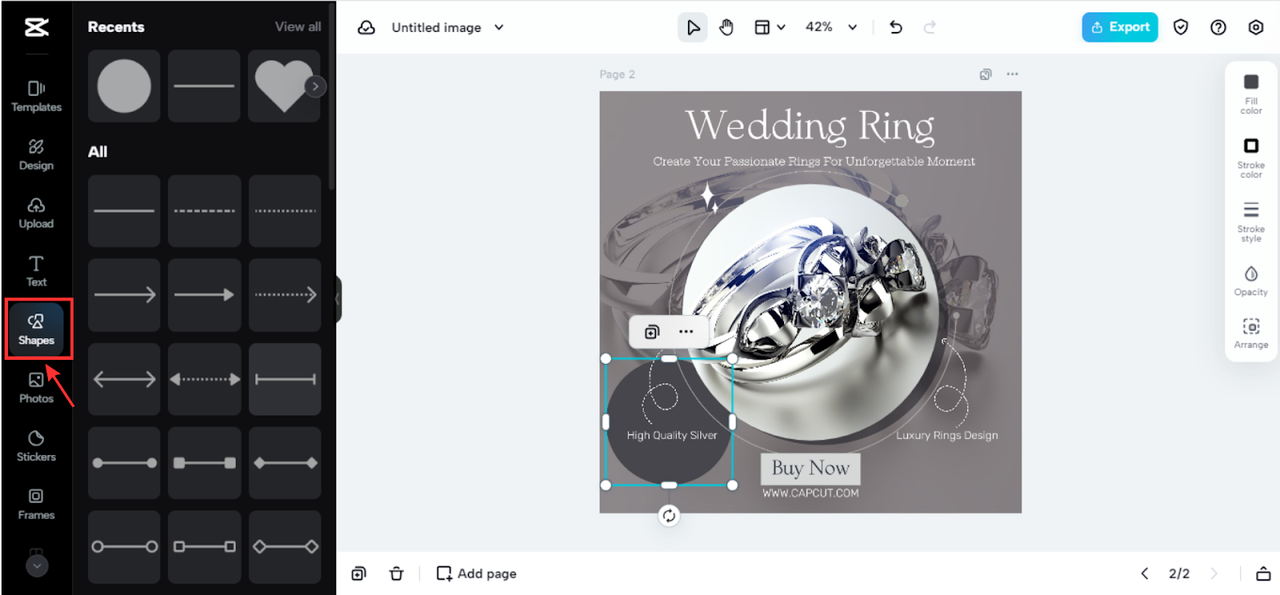 Select a round shape