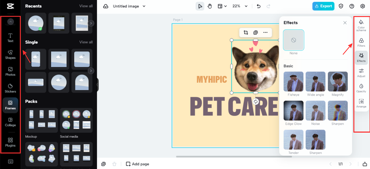 Feature-rich interface at CapCut Online