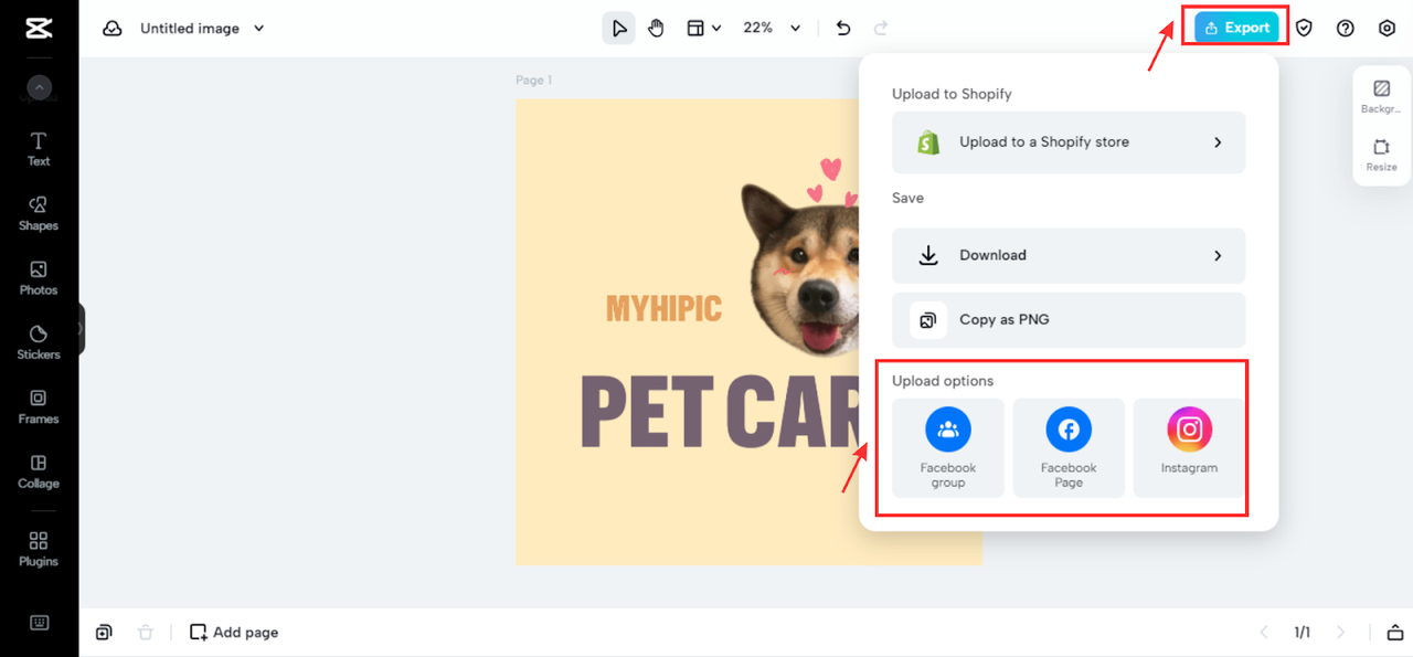 Sharing your logos to other social platforms