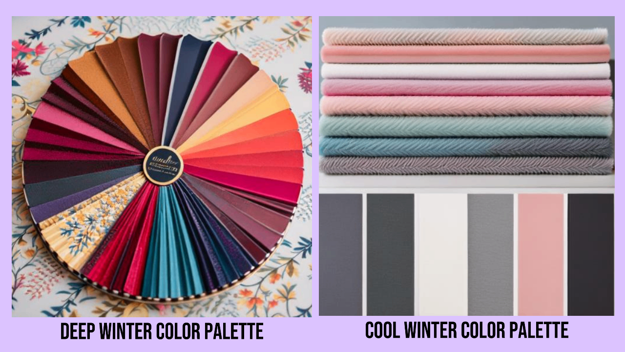 Difference between the deep winter and cool winter color palettes