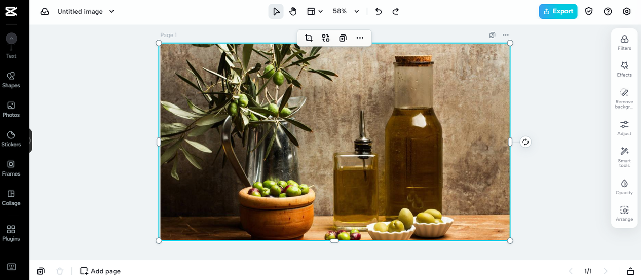 CapCut Online editing interface