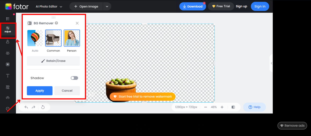 One-Click background change