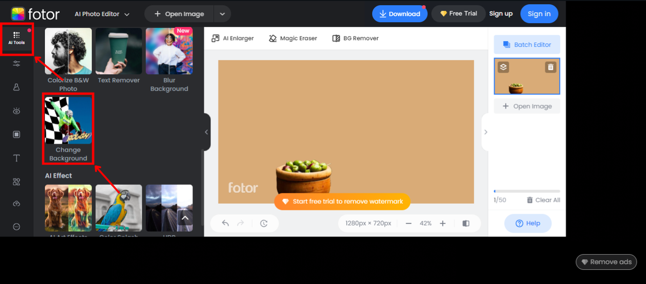 Select a new background color and download