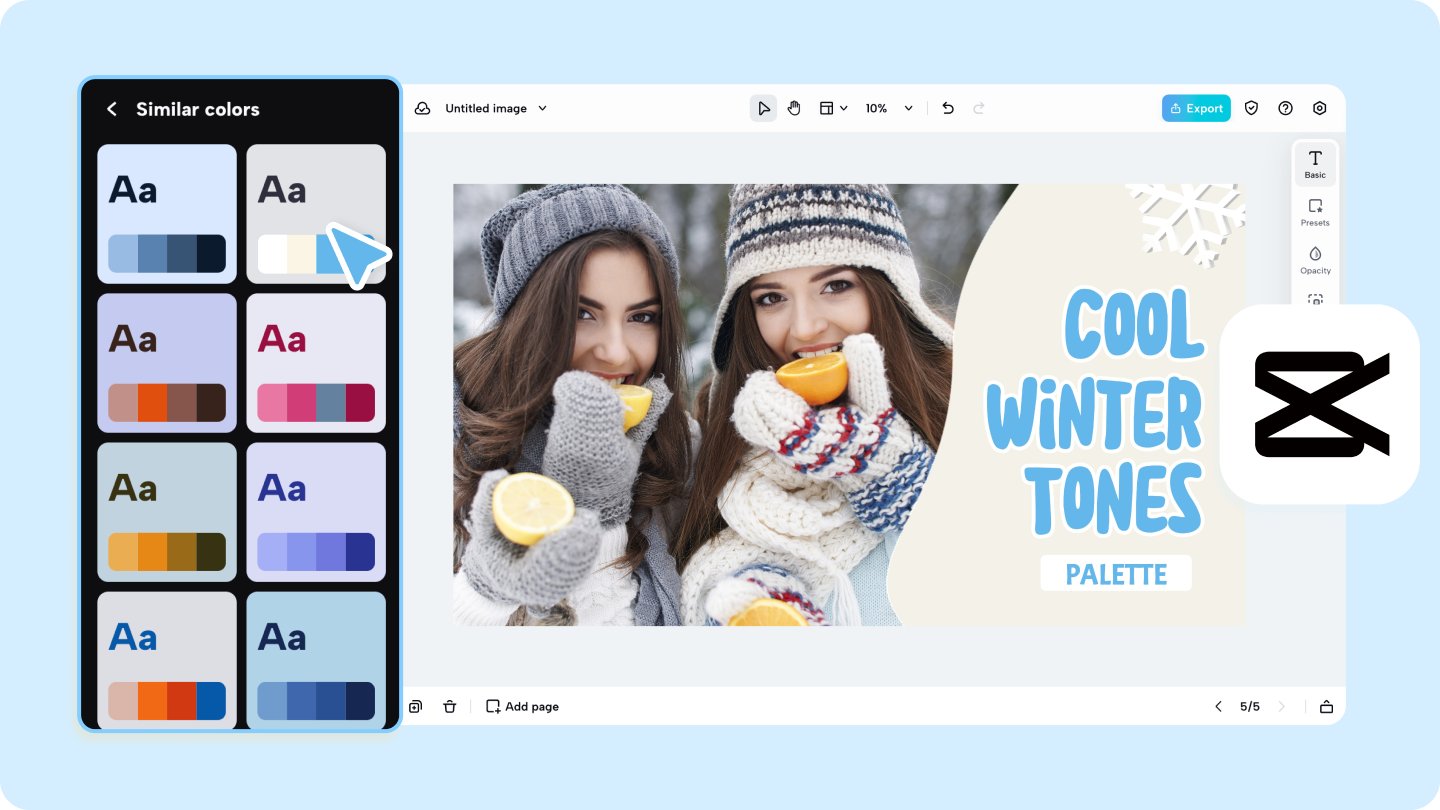 palet warna musim sejuk