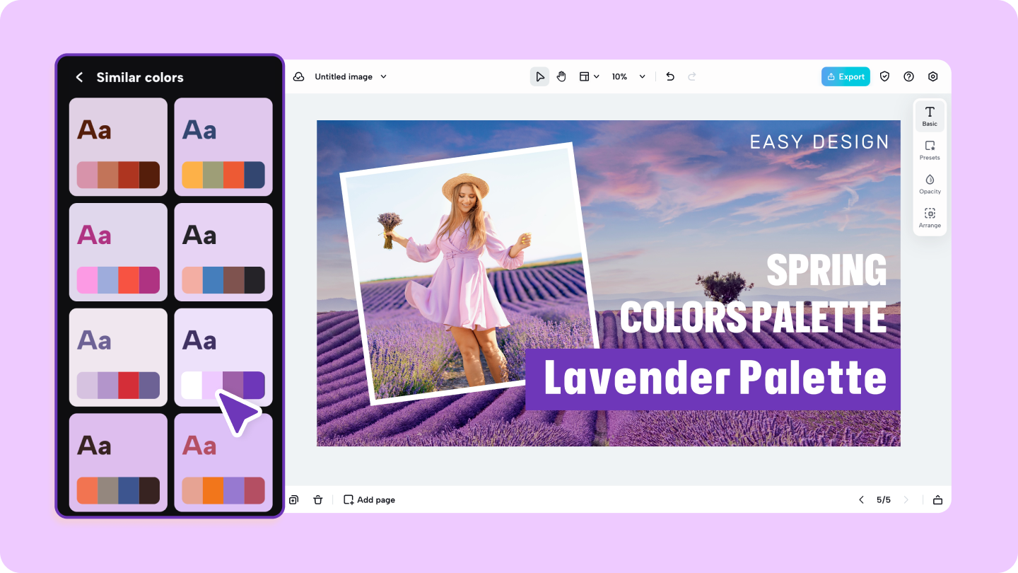 tavolozza dei colori primaverili