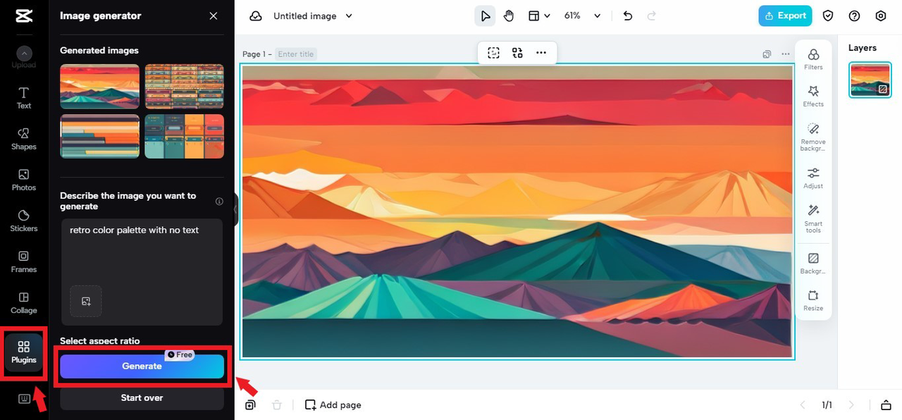 Image generator in CapCut online