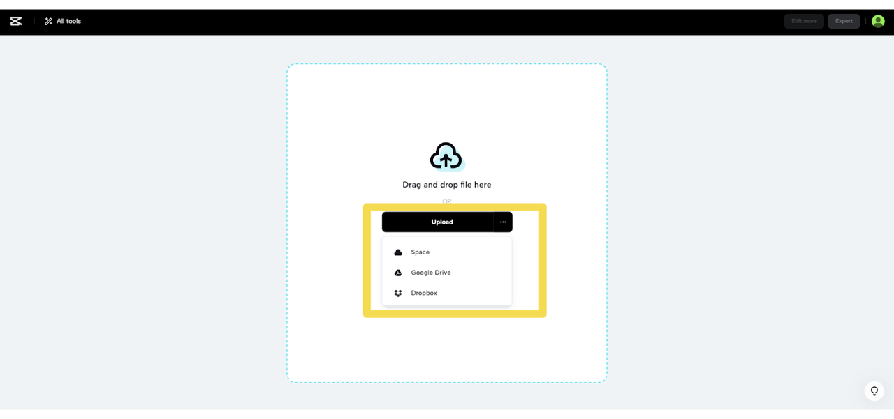 Various upload options