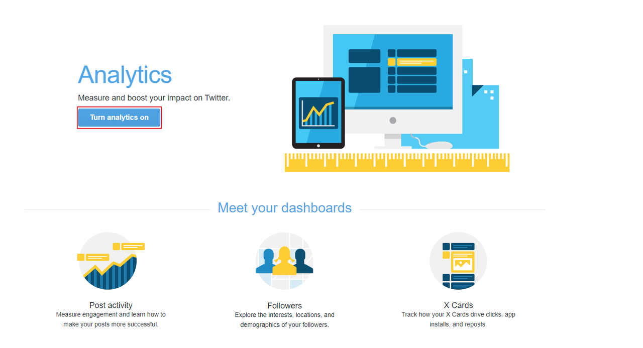 turn Twitter Analytics on