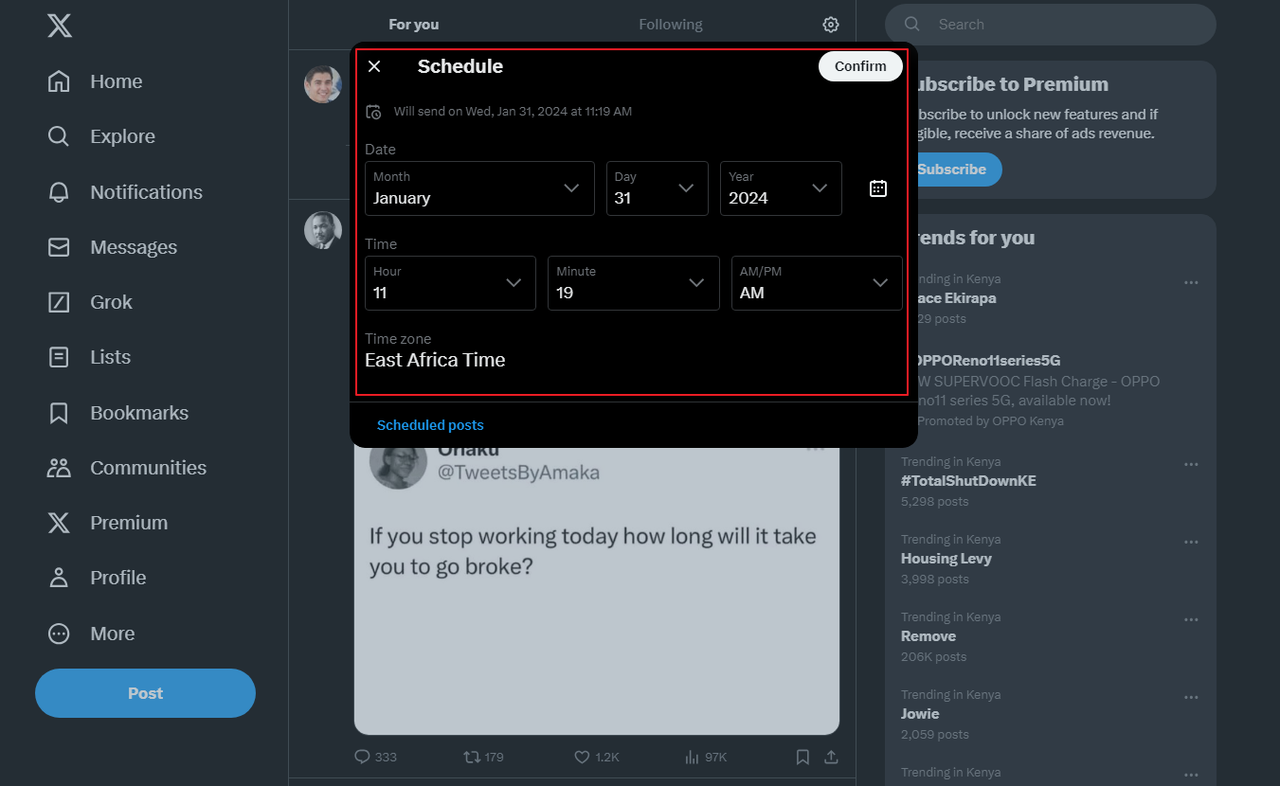 schedule tweets on Twitter
