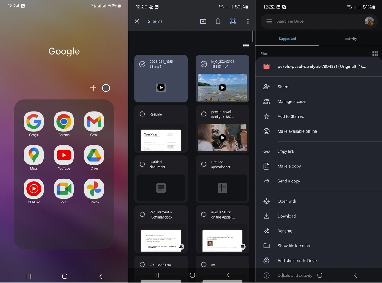 Download from Google Drive to Android phone