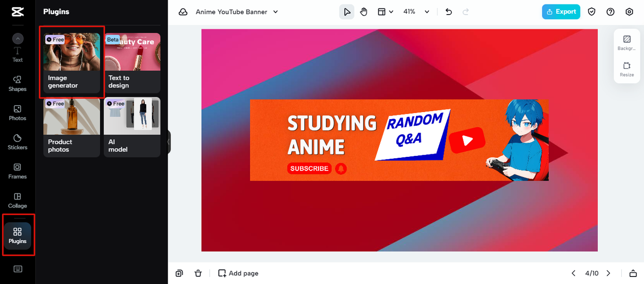 Image generator plugin