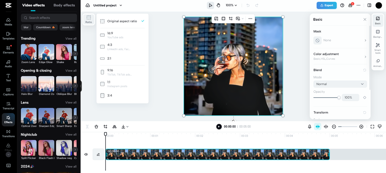 edit photos in CapCut online photo editor