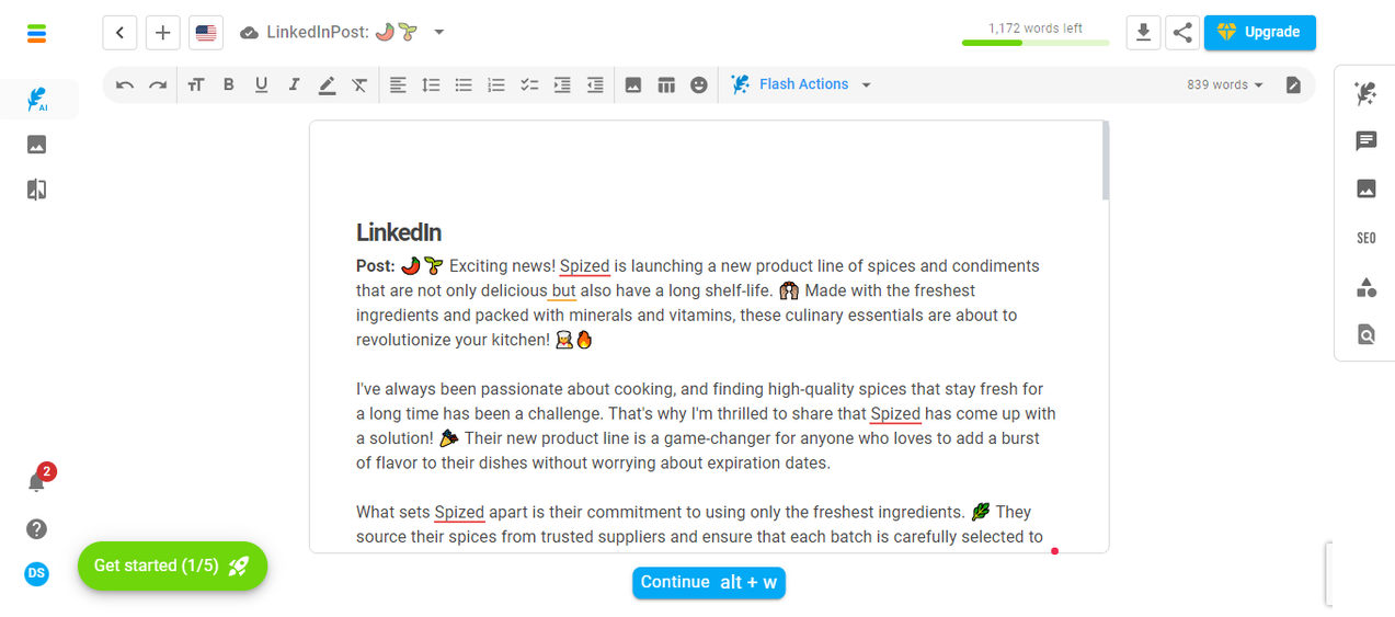  Generated ad script with NeuroFlash