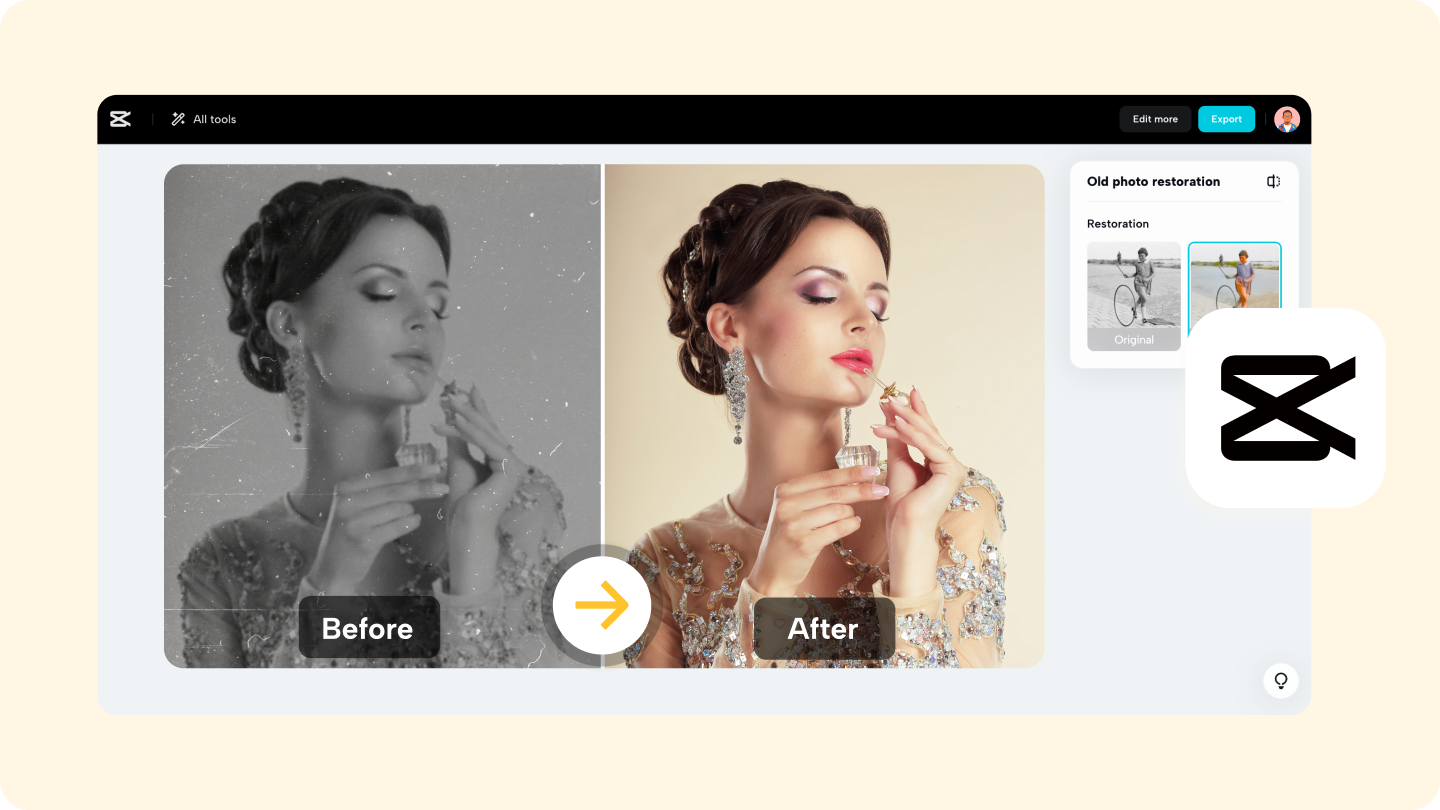 Photoshop stellt altes Foto wieder her
