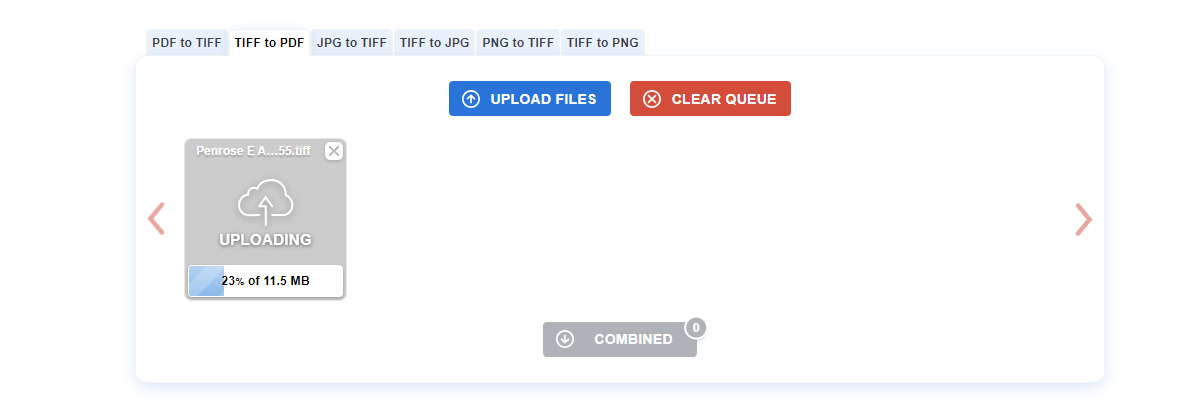 upload your tiff file