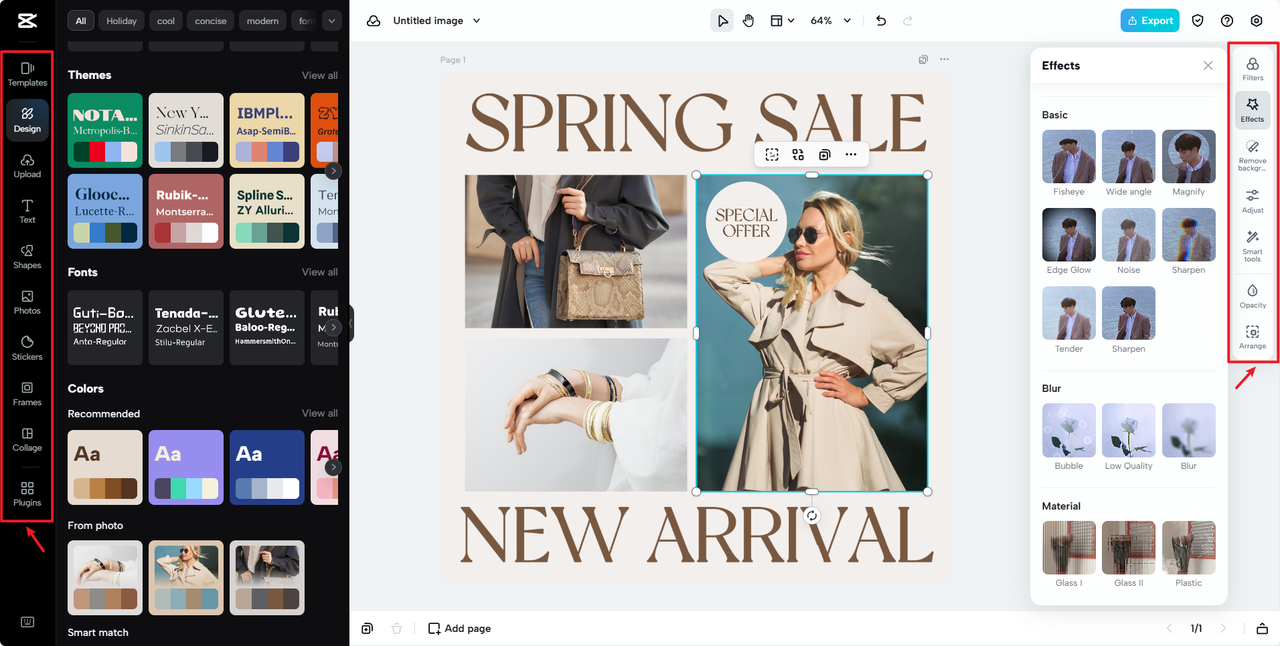 CapCut Online's editing interface