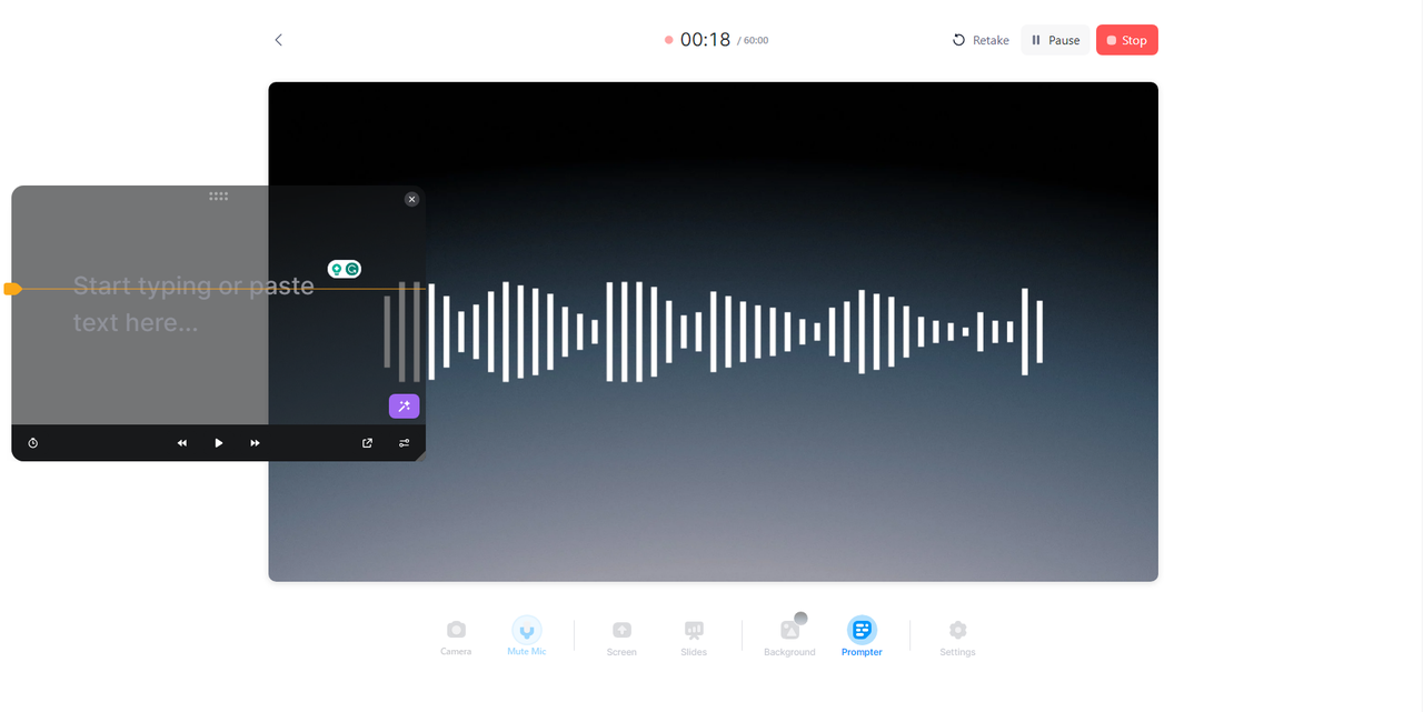 how to record audio with VEED.io voice recorder Windows app