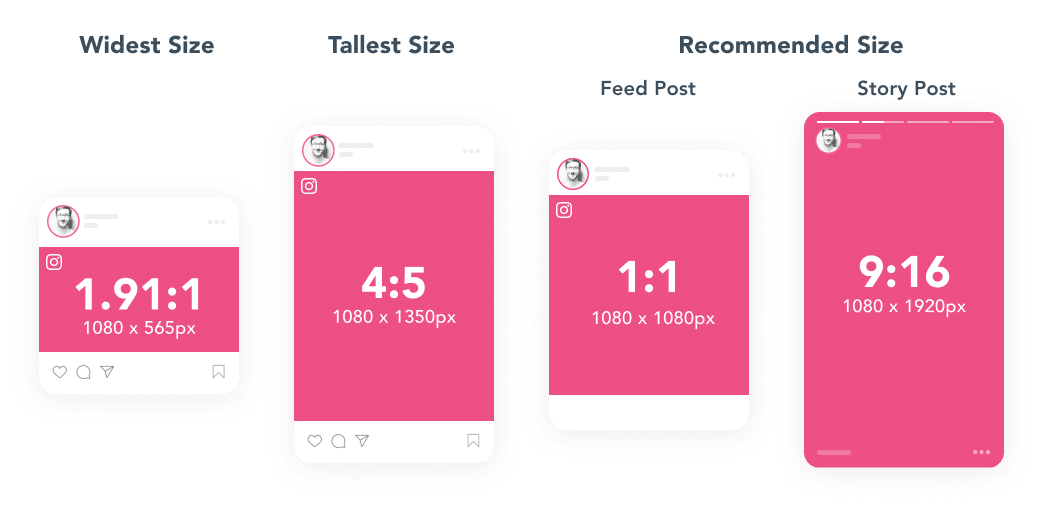 Instagram media sizes
