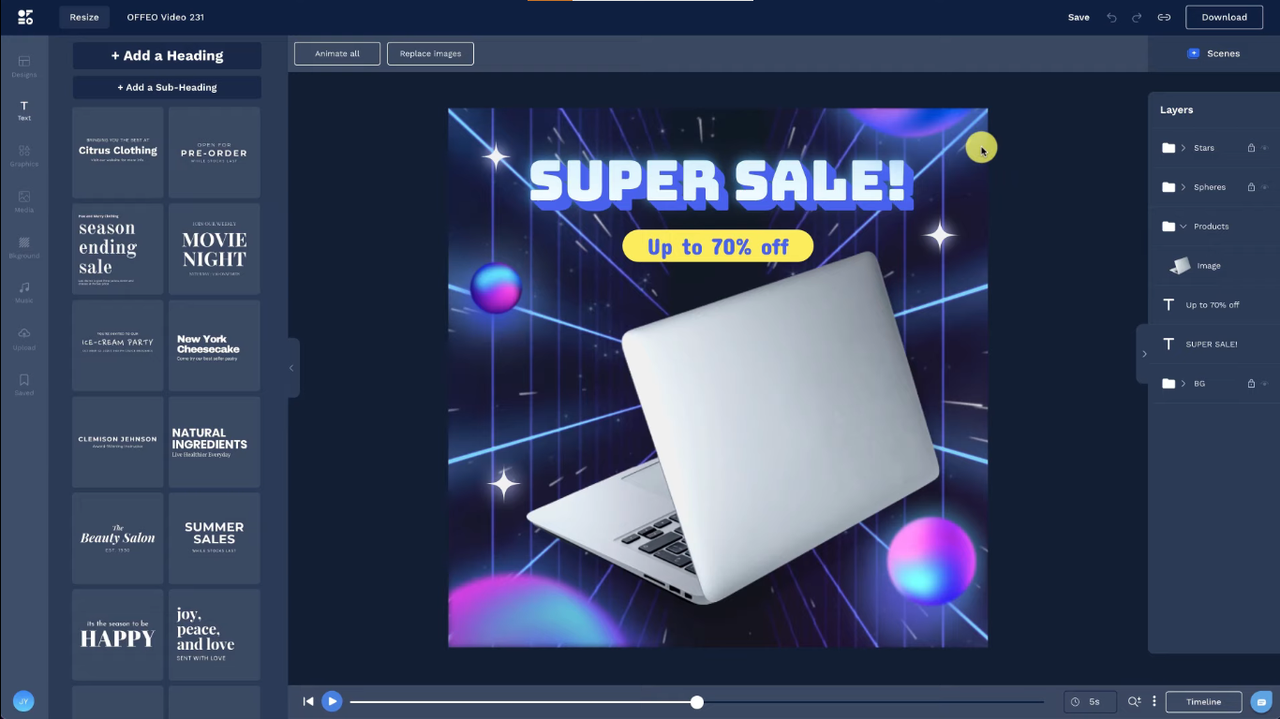 offeo Facebook ad maker