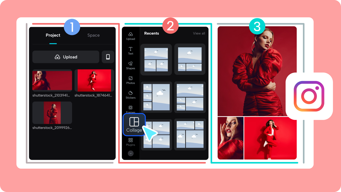 Instagram post layout