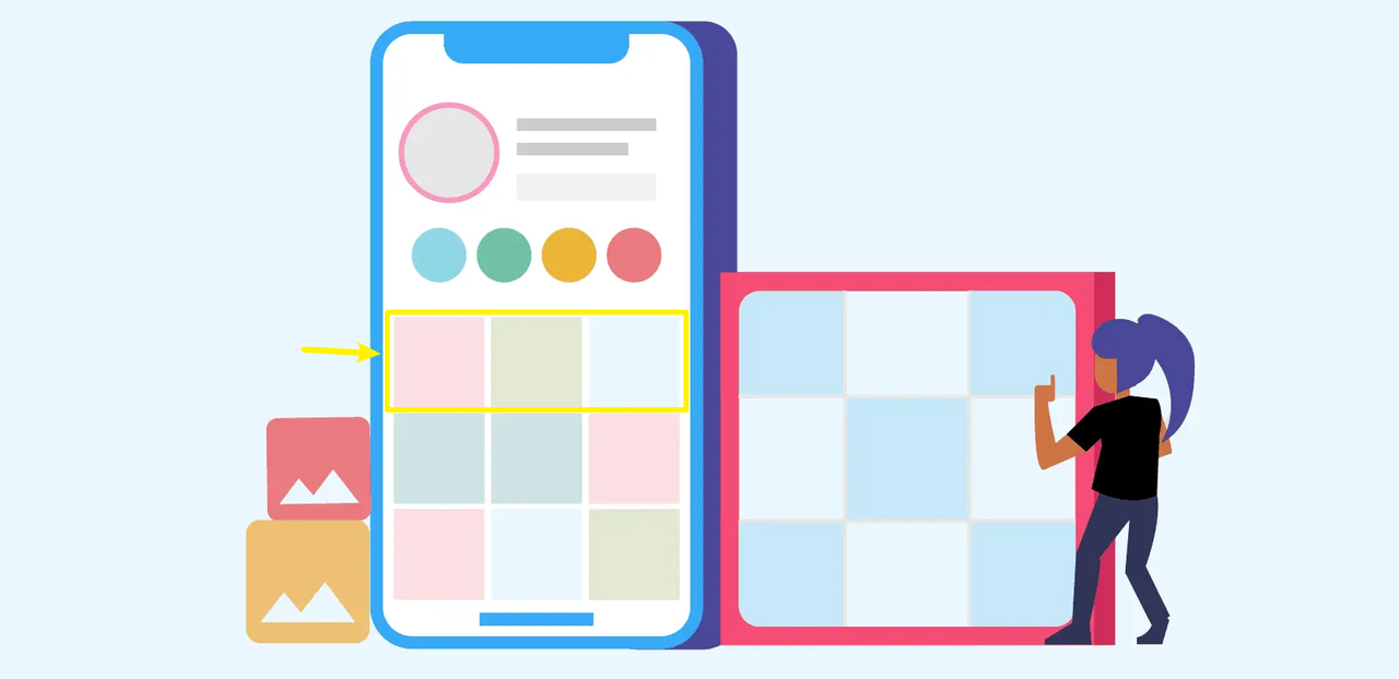 Instagram banner layout