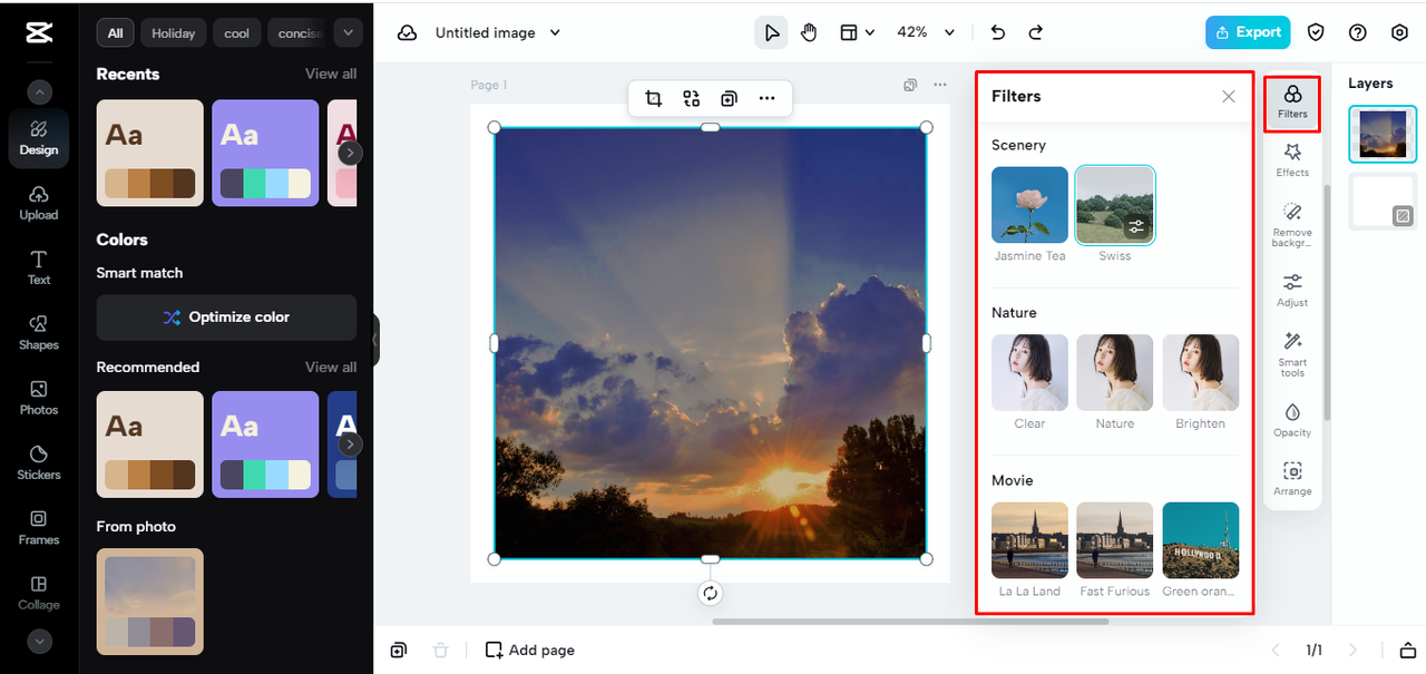 advanced filters and effects