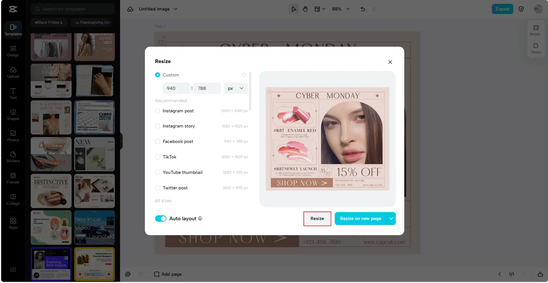 Edit your pictures on CapCut online photo editor
