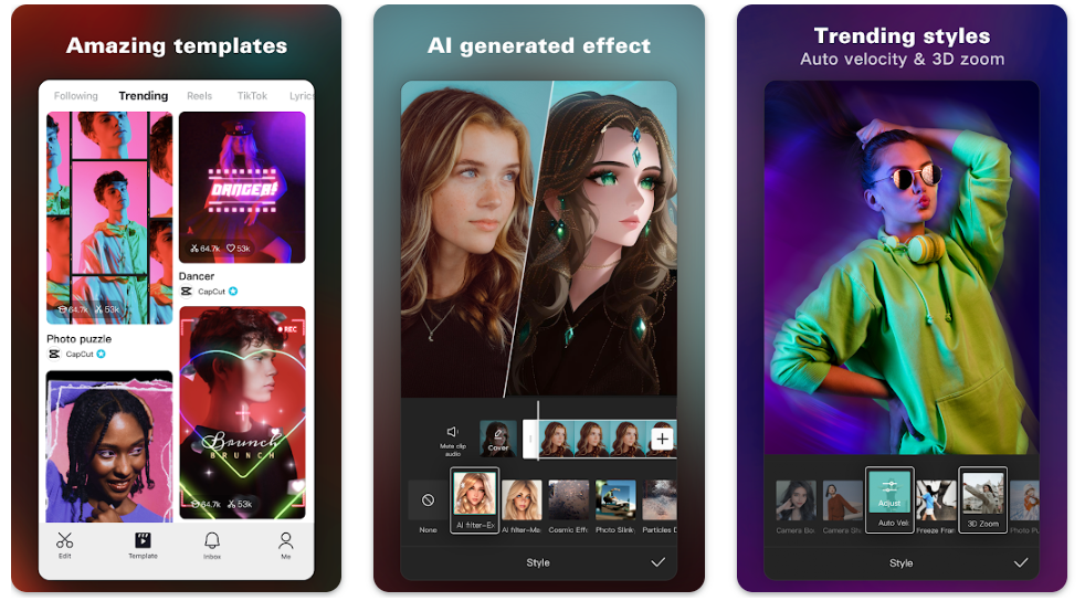 Add various stickers in videos with CapCut mobile app