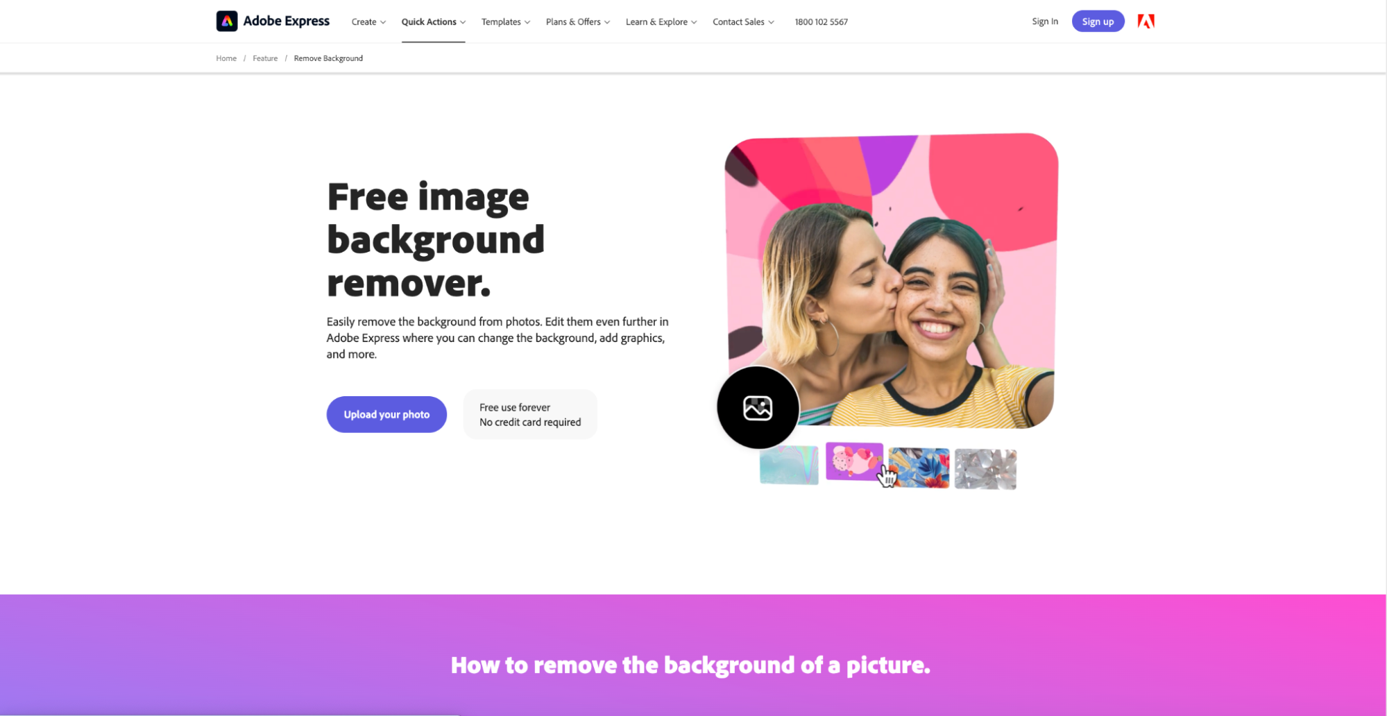 Adobe Express Background Remover