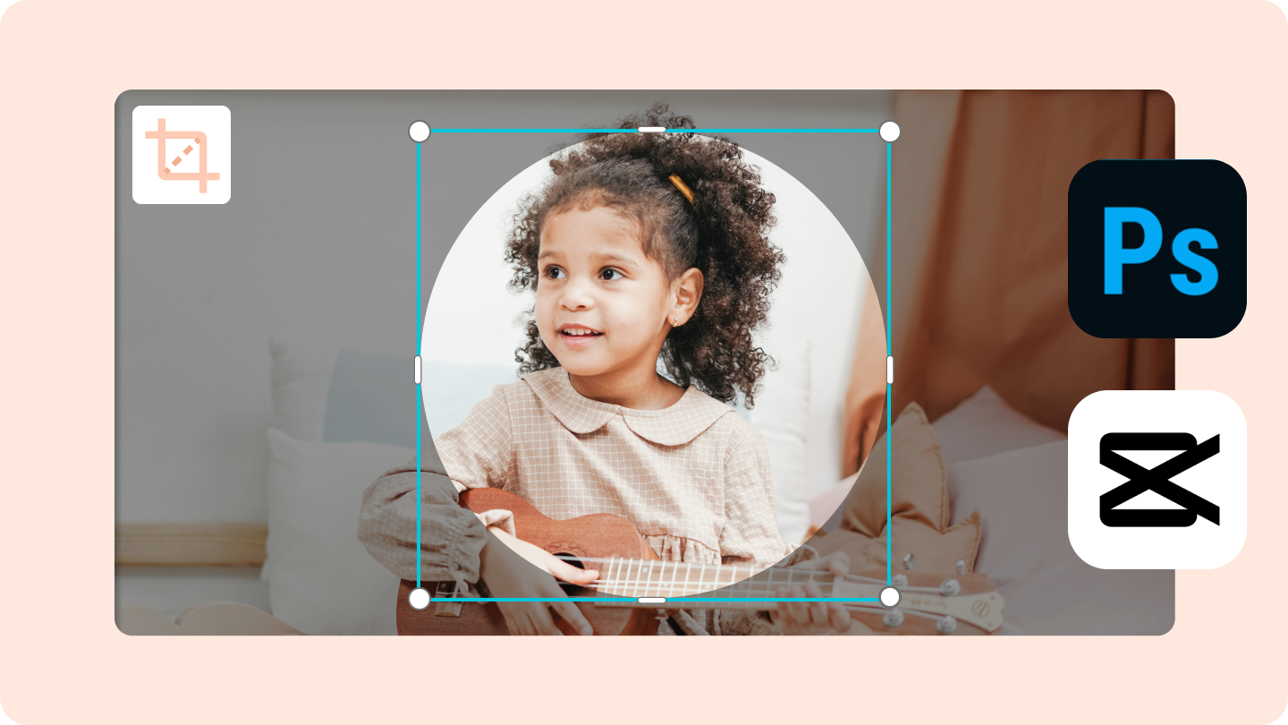 photoshop 'ta yuvarlak kırpma