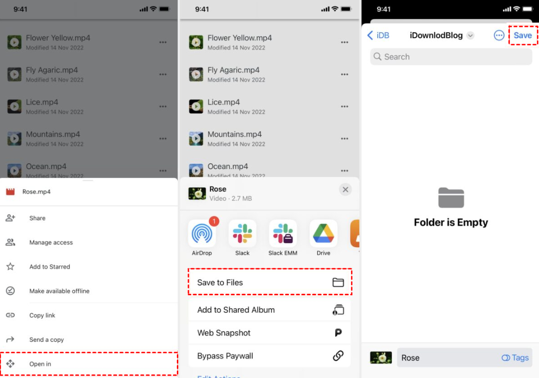 How to download Google Drive files to iPhone?