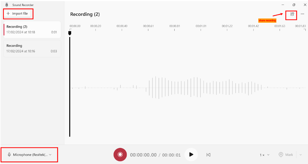 How to record voice on Windows 10 using the built-in recorder?