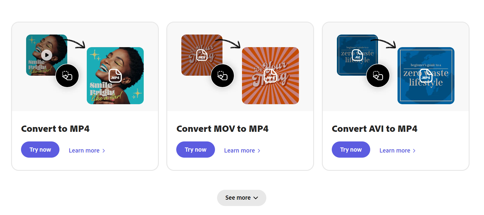 How to convert GIF to MP4 in Adobe Express?