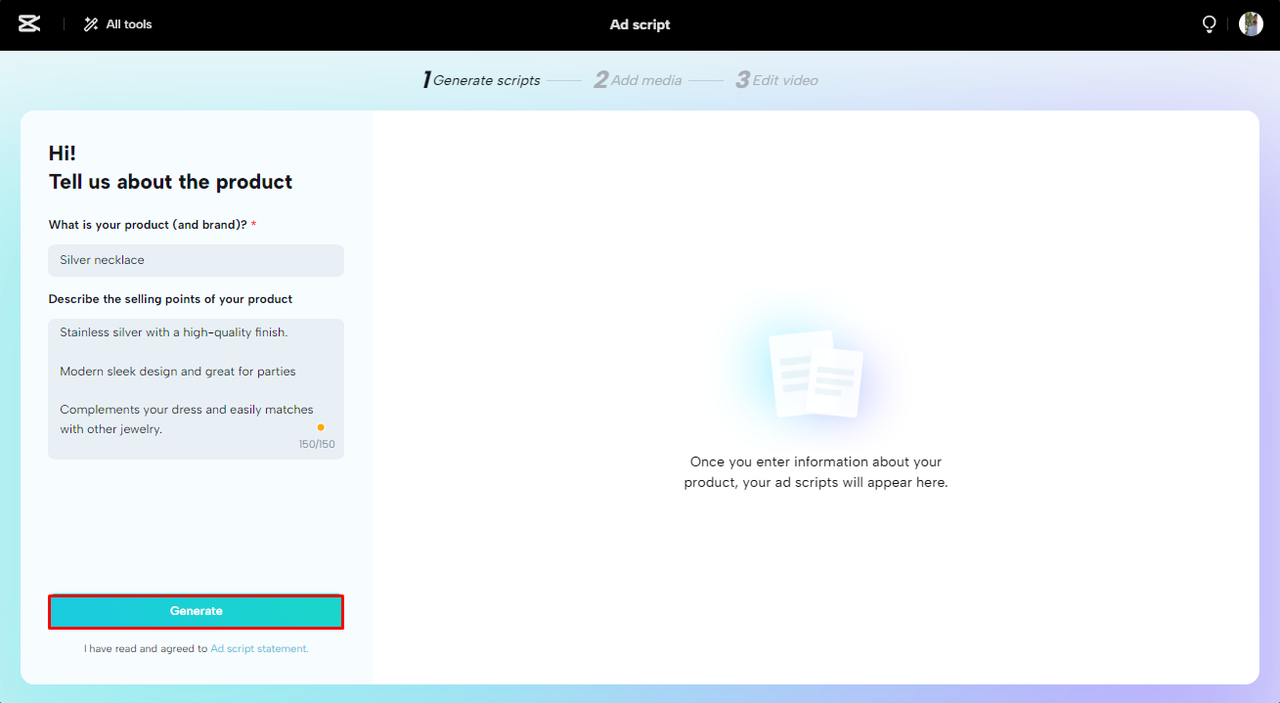 Generate the product photo
