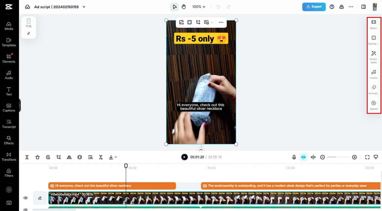 Access advanced video editing features 