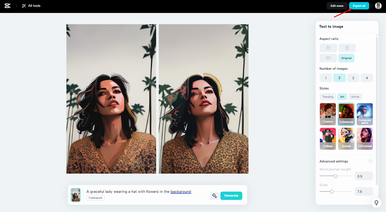 Export to local storage 
