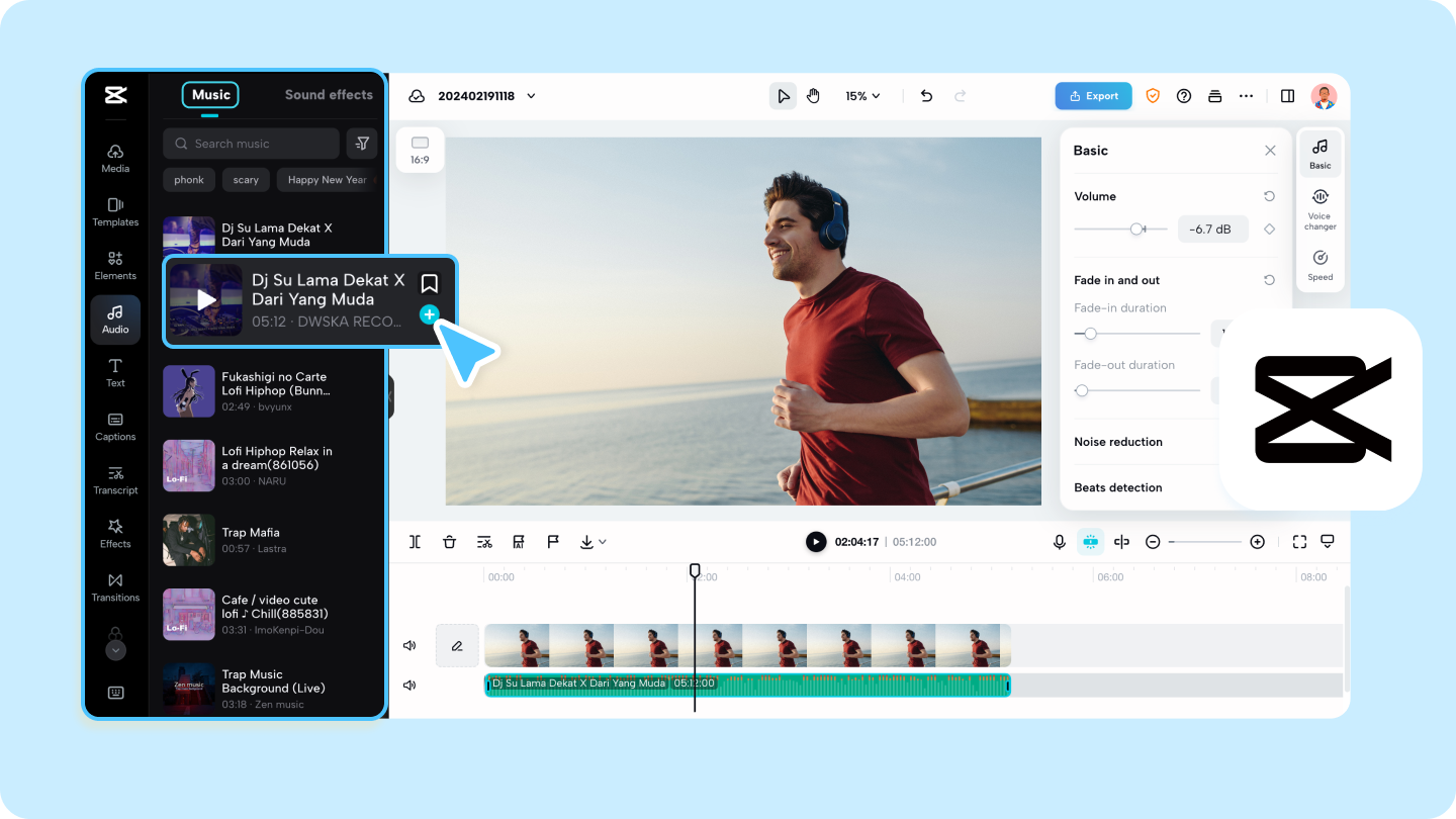 Video maker app with song
