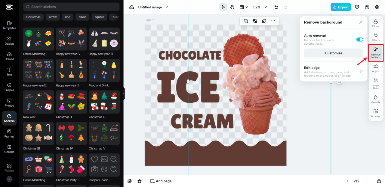 Remove background for visibility