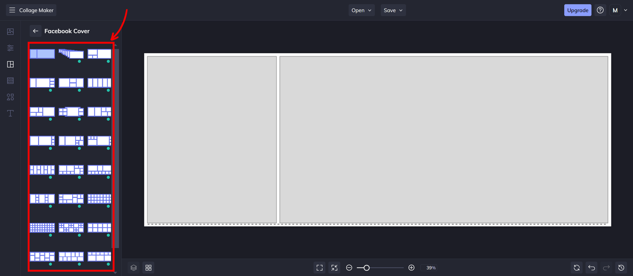 Facebook photo collages