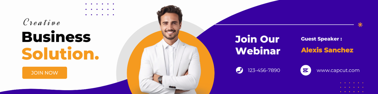 An example of an AI avatar being used in a professional marketing video for a business webinar.